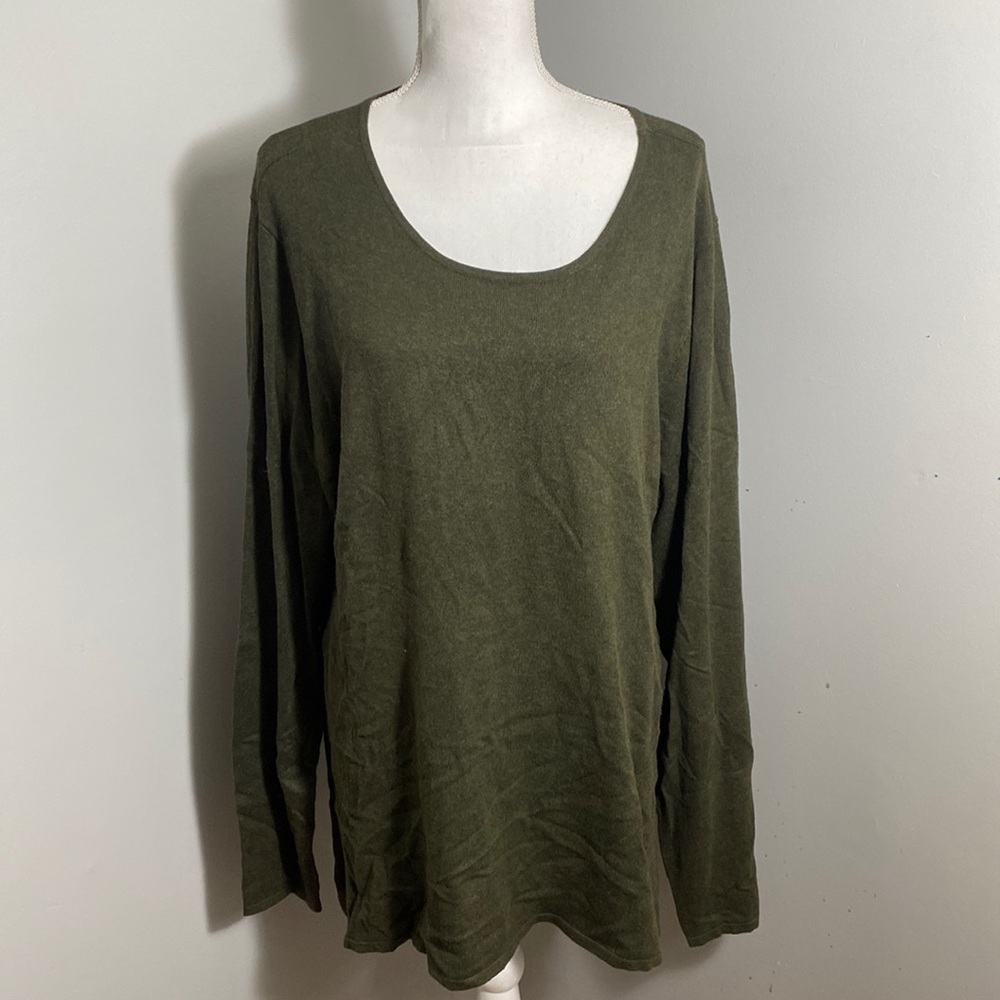 🛍Chelsea & Theodore Green Heather sweater